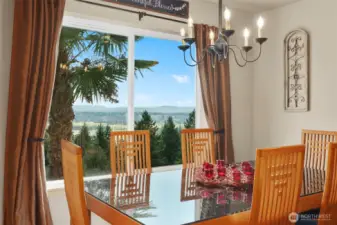 Dining area off kitchen with gorgeous views