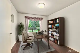 Staged/for office or den