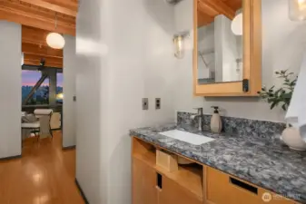 Primary bath to closet.