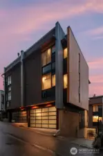 Photo from the alley showing the 2 car garage entry.