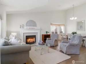 Cozy Front Room with Fireplace