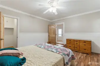 Beautiful flooring in this large 2nd bedroom with deep, walk-in closet.