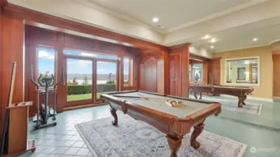 Play a round of pool in the stately billiards room.