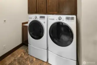 Utility Area with sink just off the Garage and back door - perfect!