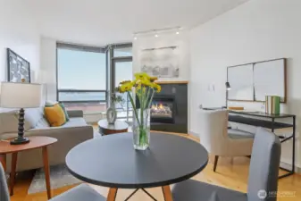 Enough space for a larger dining table.