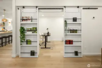 Custom Barn Doors Hide and Reveal Large Office