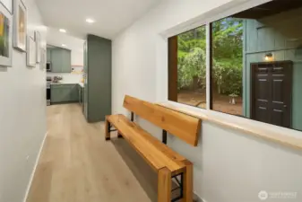 Entry Hall from back door breezeway to New Kitchen