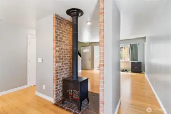 Wood Burning Fireplace