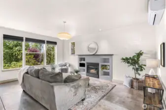 Durable and easy maintenance concrete floors, with radiant floor heat.