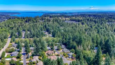North Creek Estates neighborhood with Commencement Bay and Mt Rainier. This wonderful home is minutes away from the waterfront and downtown Gig Harbor!