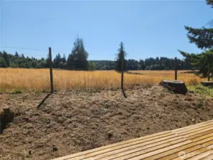 Open field view off back deck.  Lots of deer and elk to be seen here roaming through the fields.
