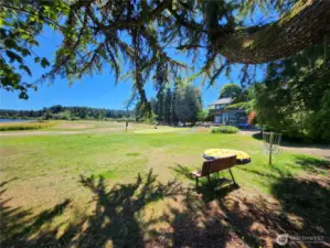 View of 9 hole golf course and clubhouse