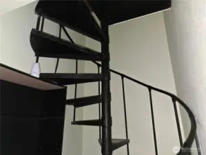 Spiral Staircase to upstairs bedroom