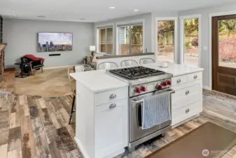 Open kitchen leading to family room