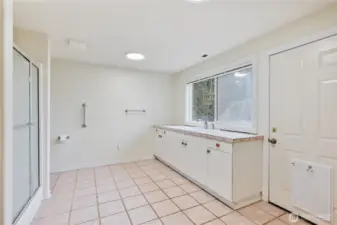 oversized downstairs bathroom