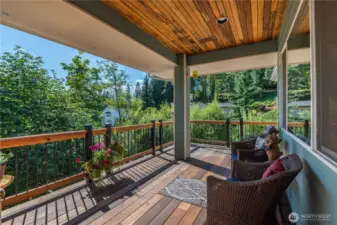 beautiful covered deck