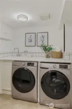 Lower Level 3/4 Bath + Laundry