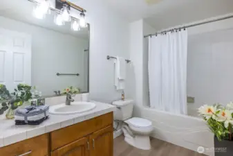 Main bath. Pictures were done when home was vacant