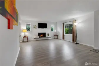 Living Area With Fireplace