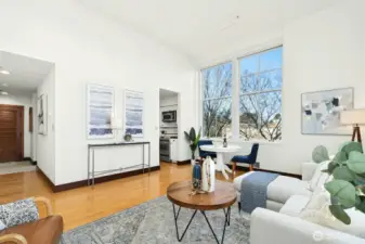 Hardwood floors & a freshly painted interior enhance this true one-bedroom condo