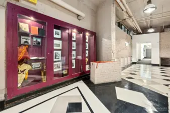 Trophy Case from original HS with photos and pendants