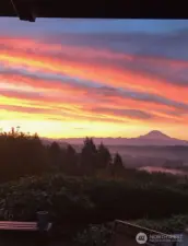 Glorious skies in morning sunrise and evening