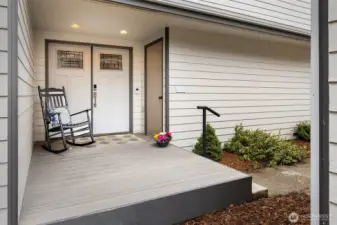 Covered entrance with double doors welcomes you inside. Utility closet is on the right.