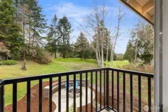 Stunning territorial views from the balcony, a perfect place for relaxation and maybe an evening beverage?