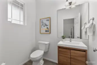 Powder room on main floor