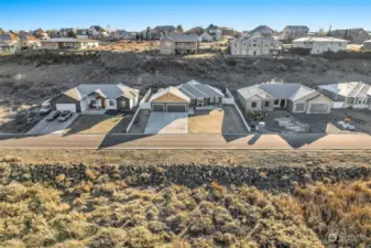 Arial view of home and neighborhood