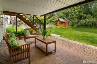 Under deck patio