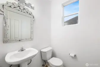 HALF BATH with pedestal sink