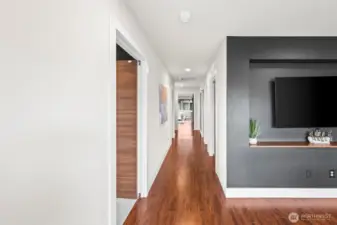 Hard floors in the upstairs to bedrooms