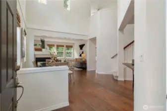 Enter into 20 ft ceilings