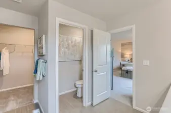 Primary bathroom of model of Rose plan (for representational purposes only)