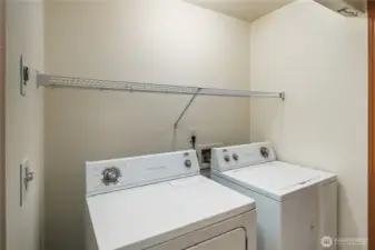 Washer and dryer stay with the home.