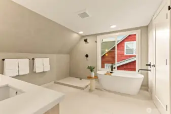 Shower enclosure to be installed prior to close.