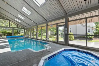 Community Clubhouse Indoor Pool and Hot Tub