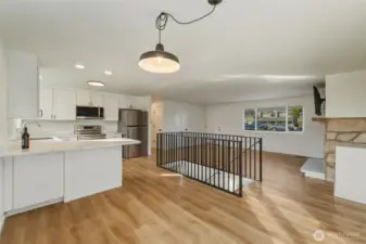 open layout from dining room view