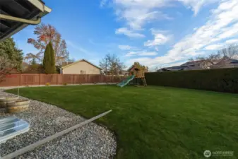 Large yard with playset