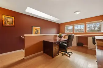 Look at all the built-in storage and under-cabinet space for seating!