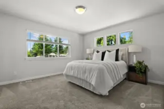 Generous in size, the primary ensuite bedroom includes a walk in closet and an ensuite 5 piece bathroom.