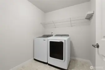 The washer and dryer convey with home.