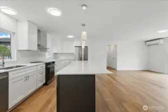 Large updated Kitchen with Island