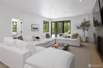 Lower-level family room.