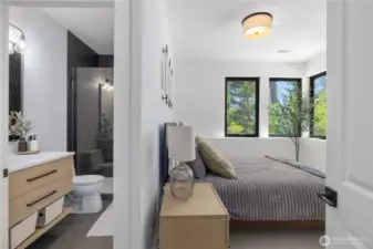 Lower-level ensuite bedroom.