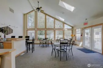 Entertain in the light and bright community clubhouse.