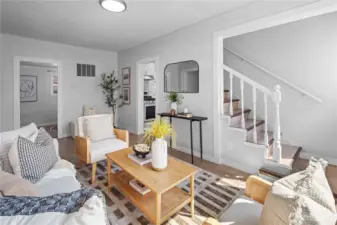 Stairway to second floor bedrooms