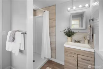 3/4 bathroom on main floor