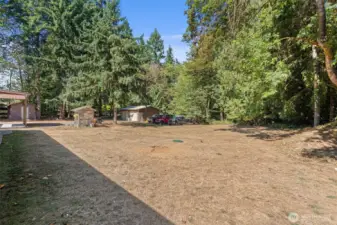Large yard plus a green house and Shop!